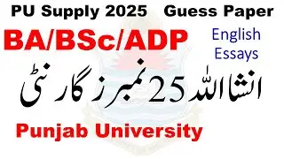 BA BSC ADP English Essays Supply 2025 Guess Paper | ADA ADS English Essays 2025 | BA BSC English PU