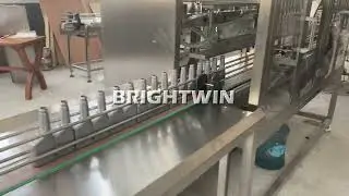 200ml lube oil 8 nozzles gear pump filling spindle capping induction sealing machine line(Malaysian)