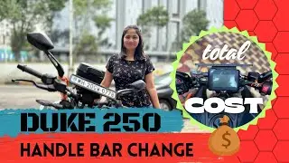Ktm Duke 250 Handle Bar Change | hua bhari Nuksaan😱| khade khade hogaya kand | 😱