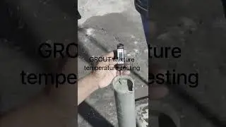 Temperature testing of grout material for Post tension slabs