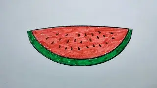 watermelon Half Drawing Colour Kid