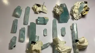 Aquamarine Amazing Crystals Lot 14 Pieces || EDENGEMS #crystals