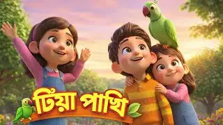 Bangla Rhyme - বাংলা ছড়া গান  II AmarAnimation BD II টিয়া পাখি 🐧🖤❤️