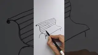 How to draw a park bench in two point perspective easy step by step for beginners #drawingtutorial
