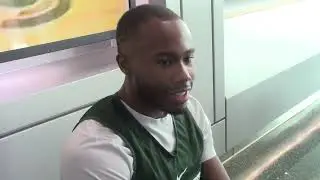 Michigan State PG Tre Holloman at MSU Media Day