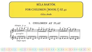 Bart&oacute;k, For Children Book I (after Hungarian Folksongs), Sz.42  (G&eacute;za Anda)