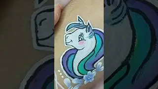 unicorn  facepaint, unicorno colorido pintura facial #unicorn
