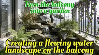 Creating a flowing water landscape on the balcony