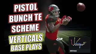 Pistol Bunch TE  Scheme - Veritcals - Base Plays - Madden 20