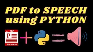 Python Beginner Project Convert PDF to mp3 audio in Python| Audiobook using python| Python tricks