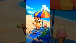 Beach Umbrella Fail 😂 | Mimi & Boku new American cartoon series #cartoon #catandmousegame #animation