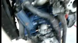 Modified 998 A Series Engine running on the garage floor