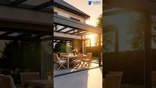 Terrasse wird Wohnzimmer | Aluminium-&Uuml;berdachung von GLOCK ✨#GLOCK #GanzesJahr #eigenheim