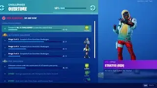 FORTNITE UNLOCKING STRATUS RED VARIANT LIVE OVERTIME CHALLENGES! AND WATCHING WORLD CUP!