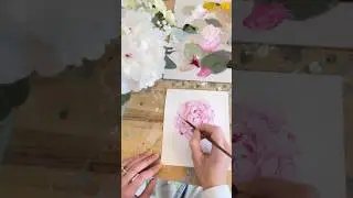 Как нарисовать пион акриловой краской