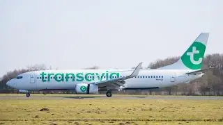 Transavia - Takeoff - Boeing 737-800 - Groningen Airport Eelde (EHGG)