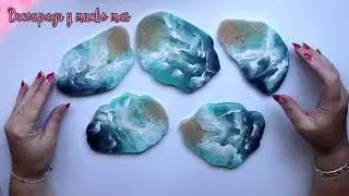 Efecto ESPUMA DE MAR en resina - Posavasos de resina