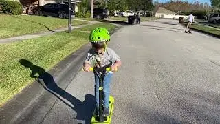 Lincoln Riding His Morf Board