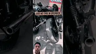 Splendor modified !! 200 no Tyre install in splendor !! ONLY 1 in India 🇮🇳!!#shortvideo