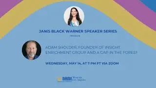 Janis Black Warner Speaker Series | Adam Sholder on Storytelling, Healing & Empowerment