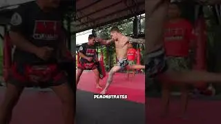 coach steps in to show him how kick #shotrs #muaythai  #mma