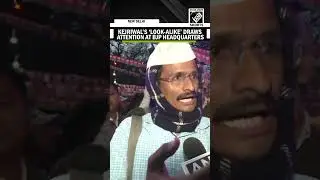 &ldquo;Done lot of development&hellip;&rdquo; BJP supporter dressed as Arvind Kejriwal hogs limelight at BJP HQ