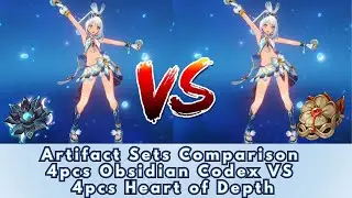 Mualani Artifact Sets Comparison 4pcs Obsidian Codex VS 4pcs Heart of Depth | Which better?