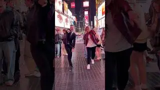 We STAYED ALIVE in Times Square! 🕺🏼🔥 #shorts