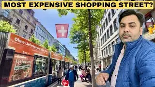 Bahnhofstrasse Zurich🇨🇭Walking tour | One of the world's most expensive shopping street | #zurich