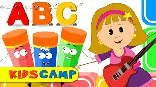 ABC Song Elly Playing Guitar | Nursery Rhymes And Kids Songs by KidsCamp