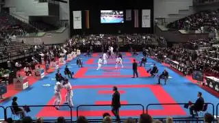 General view of the four tatamis of the &Ouml;VB Arena - 2014 World Karate Championships