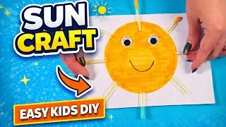 Самодельная игрушка-солнышко 🌞 Простая поделка из бумаги и соломинок для детей (веселая игра!) #с...