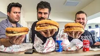 Δοκιμάζοντας Bacon Cheese Burger Από Τα Babatsika ft AGLEORASTV