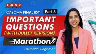 CA/CMA Final IDT - Important Questions - Exemptions, Tax Invoice, Registration