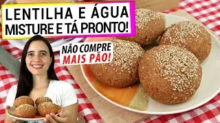 SE TEM LENTILHA E ÁGUA, NÃO COMA PÃO COM ESTA RECEITA SUPER FÁCIL! SEM GLÚTEN E VEGANO!