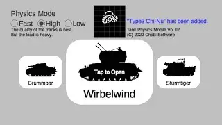обзор прошедших обновлений на TANK PHYSICS MOBILE VOL.2 (добавленные танки)