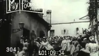 1900s Spanish Festival Street Scenes / Celebration
