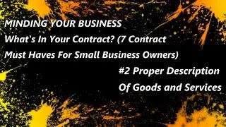 Description Of Goods and Services