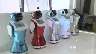 Cute Robot Provides Customer Service