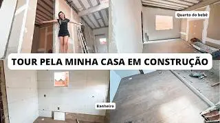 TOUR PELA OBRA - Morando na obra, tour pelo segundo andar,temos piso, reboco de gesso|di&aacute;rio da obra