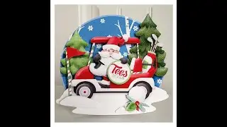 Chistmas 3D Decoupage Layered Paper Craft Idea | Santa Golf Cart | Card Making, Scrapbooking