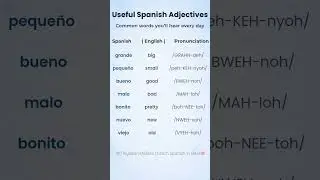 Useful Spanish Adjectives for Beginners