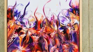 I&rsquo;m gifting this beauty~ FANTASY AND WHIMSICAL SUMMER GARDEN 🌺 FLUID ART