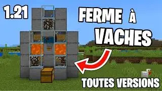 Ferme &agrave; Vaches Minecraft 1.21! Tutoriel Java/Bedrock/Pe
