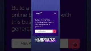 Namify.tech: Best Business Name Generator Tool... #shorts #businessnamegenerator #logogeneratorai