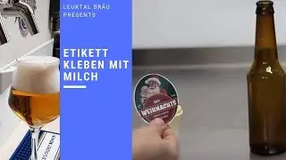 Etiketten kleben mit Milch #Flaschen etikettieren