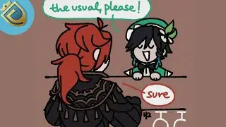 Diluc's Favorite Customers | Genshin Impact Comic Dub | CrownieShorts