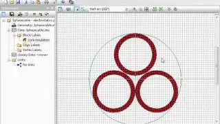 QuickField Sample: Electrostatic simulation of 3 phase cable
