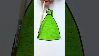 Green Princess ✨💚✨ Glitter Art Dress 🎨 #glitter #glitterdress #colorfulcreativekids #green #color