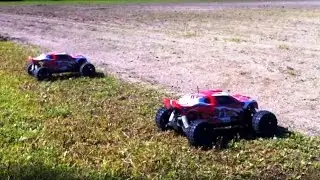 Carson FY10 & Tamiya Vajra 4x4 Stadium Trucks: RC MEET 2015